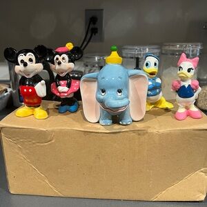 Vintage Disney Collectibles Set (1980s) - Mickey, Minnie, Dumbo, Donald, Daisy